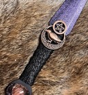 Athame   Dagger - Copper Raven Moon Pentacle Purple And Black Blade Metallic