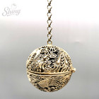 Ancient Chinese Hand Carved Bronze Dragon Phoenix Incense Burner Hollow