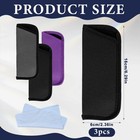 Yqqyg 3 Pack Reading Glasses Case  Soft 6 29   2 36in  Black Purple Gray