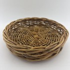 Vintage Round Woven Rustic Wicker Basket 10 In