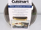 Cuisinart Classic Matte White   Brushed Gold 3 5qt Stainless Saute Pan W cover 
