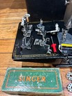1952 Singer Featherweight 221 Sewing Machine W  Case Attachments Manual Al691952