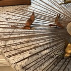Curtis Jere Mcm Vintage Brass Mid Century Modernist Sunburst Wall Sculpture