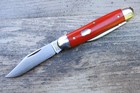 Great Eastern Cutlery Gec Tidioute 661225  - Ember Orange Linen Micarta Covers