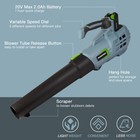 Workpro 20v Cordless Leaf Blower With 5 Adjustable Speeds 350 Cfm Quick Charger