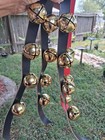 Vintage Large Reindeer Sleigh Bells Gold Hanging Christmas Decor