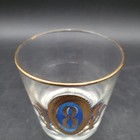Rare Vintage 1960 s Cocktail Libbey Mcm Blue   Gold Numero High Ball Glass--8