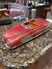 Vintage 1950 s Marx Tin Lithographed Friction Car Red Speedster 11 
