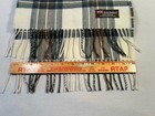 Made In Scotland 100 cashmere Plaid Multi Colors Fringe Long  Scarf  66 l X 12 w