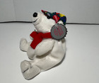 Coca Cola Christmas Plush Polar Bear In Cap And Scarf  0167 Sits 6  Tall 1998