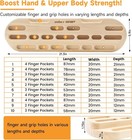 Portable 2 3 4 Finger Hangboard Rock Climbing With Nails And Sandpaper  Wooden H