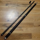 12 4mm Zokue Elite Black Carbon Fiber Shaft Pool Cue Stick Leather Texture Wrap