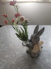 Cast Iron Bunny Rabbit Figurine Shelf Sitter Vintage Garden Yard Decor Vintage