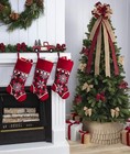 New Traditions Burlap Stand Band Christmas Tree Collar W tiered Ruffles 26  Dia