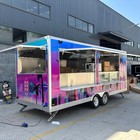 16ft Mobile Juice   Smoothie Bar Trailer - Tropical Miami Wrap - Dual Axle