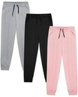 Girls  Sweatpants 3-pack - Soft Cotton Jogger 9 Years Light Gray  Black  Pink