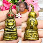 Ngung Bronze Miniature Wizard Strong Master Magic Spell Mien Thai Amulet  18622