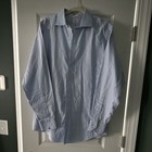 Brooks Brothers Slim Fit Non-iron Blue white Striped Cotton Dress Shirt 17 36 37