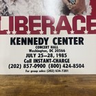 1985 Liberace Signed Window Card Poster Kennedy Center Washington Dc Theatre