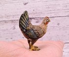 Original High Quality Antique Austrian Vienna Cold Painted Bronze Of Hen