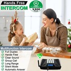 Sanzuco Wireless Intercom System 3 Pack Full Duplex Hands Free Office Home