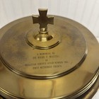 Artistic Churchware Communion 3 Stacking Drink Plates W Lid Cross Brass Vtg