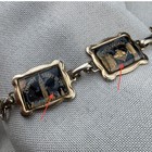 Vintage New York City Souvenir Link Bracelet Gold Tone Nyc Landmarks 7 Inch