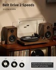 Vinyl Record Player  Hi-fi System Bluetooth Turntable Players With Stereo Boo   