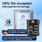 Tsa Approved Luggage Lock     3-digit Resettable Combination Padlock With Open    