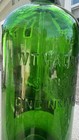 The W  T  Wagner s Sons Co  Cincinnati - Green Embossed Seltzer Water Bottle