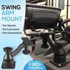 Fishfinder Mount With 6-inch Swing Arm 360 Degree For Garmin Humminbird Lowrance