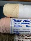 Lot Of  4 Vintage Maxi Cord Twisted Herculon 6mm Macrame Pink Navy Neutral