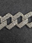 Men s Iced Out Miami Cuban Link Chain Stainless Steel 12  Moissanite