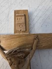 Hand Carved Wood Jesus On Cross 10  Crucifix Wall Hanger Religious 