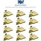 Knape   Vogt Kv Shelf Support Clip Brass  Pack Of 12 One Size  Brass