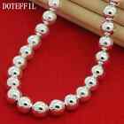 Doteffil 925 Sterling Silver 10mm Hollow Smooth Bead Ball Necklace Jewelry