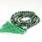 8mm Natural Green Jade Tibet Buddhist 108 Prayer Beads Mala Necklace Meditation