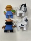 Little Tikes Waffle Blocks Farm Buddies Figures Farmer Boy Girl Cow Zebra Animal