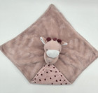 Carter s Pink Giraffe Baby Security Blanket Mauve Lovey Red Heart Flaw B26