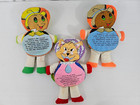 Vtg 1979 Dan Dee Plush Tell Story Dolls Double Sided Disney Snow White Pinocchio