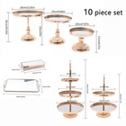 10pcs Crystal Cake Stand Cupcake Dessert Plates Holder Tray Wedding Table Decor
