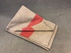 Light Brown Blanket With Red Stripe