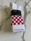 New Vans Designer Mens Sport 3 Pack  Crew Socks White Checke