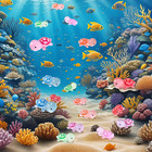 72 Pcs Luminous Mini Resin Turtles Sea Turtle Figurines  Resin Miniature Animal 