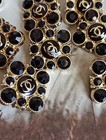 Lot Of 10  22mm Designer Button Chanel Button  Gold Tone 