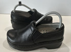 Klogs Naples Black Leather Shoes Non Slip Clogs Health Care Shoes Mismatch 7 5 8