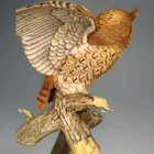 Andrea Sadek Screech Owl L-2 Porcelain Figurine Branch Hand Painted Vtg  read