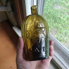 1840s Stoddard Giv-43 Masonic All Seeing Eye Grja Star Of David Flask Pontil
