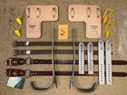 New Buckingham   Bashlin Tree Pole Lineman Climbing Gear Set Gaffs Belt Harness 