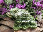 Green Jade Money Toad  jinchan  Frog Feng Shui Garden Office Or Home Decor
